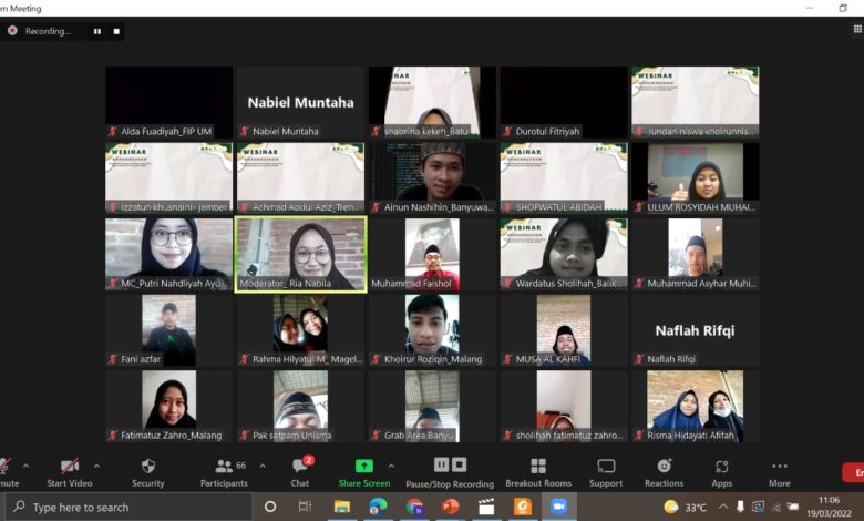 Gambar: Webinar Kepenulisan oleh PAKPT IPNU IPPNU UIN Malang dan Media Santri NU
