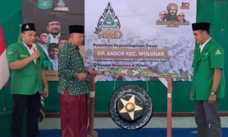 Foto: Pembukaan secara simbolis acara PKD oleh PAC GP Ansor Kec. Wuluhan