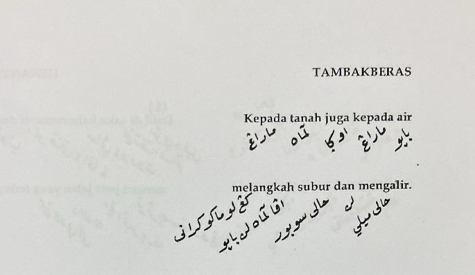 Gambar: Puisi "Tambakberas" Binhad dalam Santri Celeng