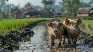Ilustrasi: Memandikan Babi dengan Air Sawah