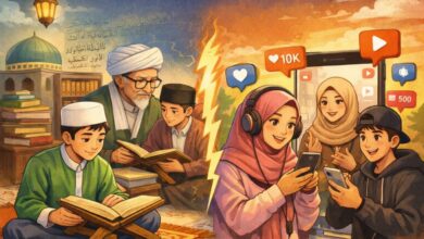 Gambar Ilustrasi: Ngaji Kitab Kuning VS Ngaji Short Video