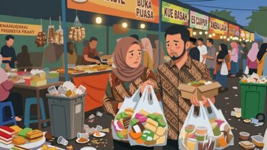 ilustrasi takjil berlebihan